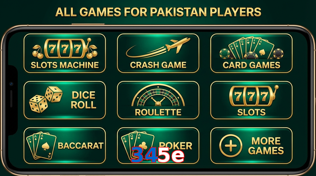 Main screen of 345E games page for PK players